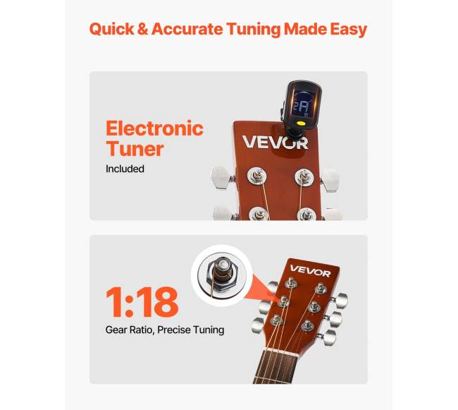 41 in Dreadnought akustinė gitara komplektas pradedantiesiems3