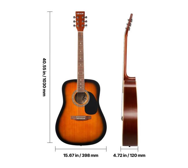 41 colių dreadnought akustinė gitara pradedantiesiems8