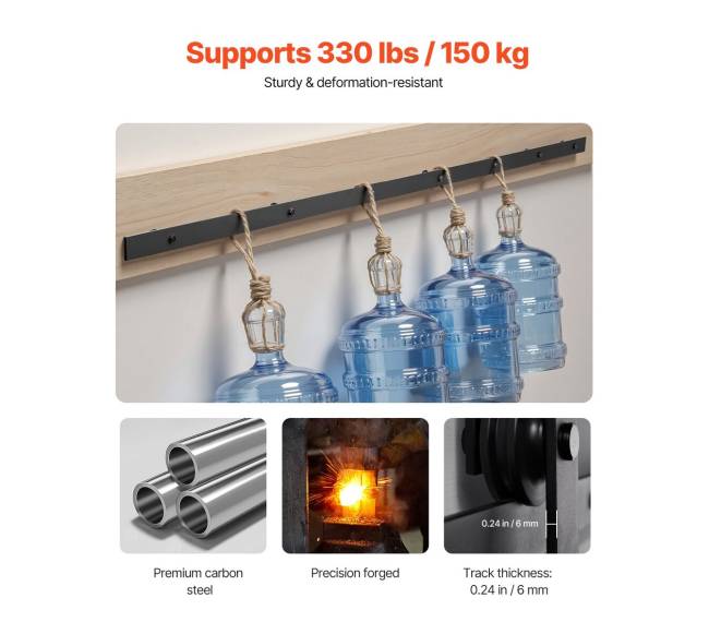 3 m stumdomų durų furnitūros komplektas1