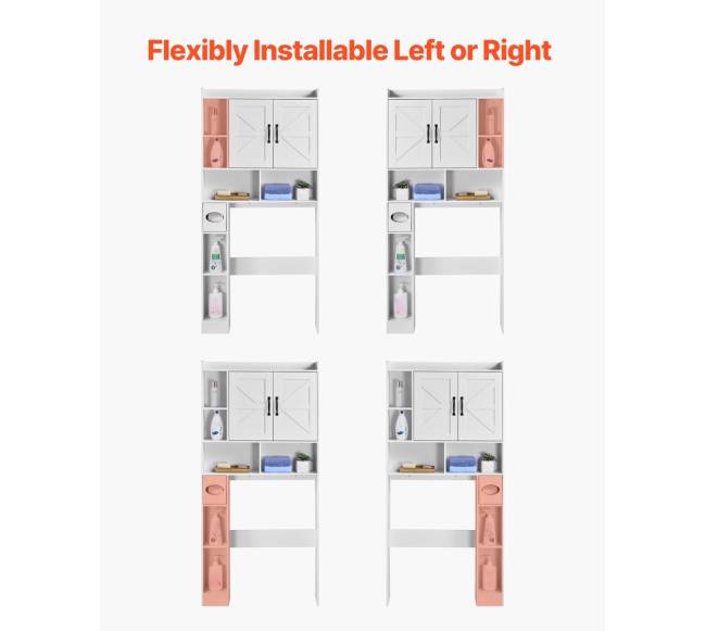 Baltas vonios spintelė virš tualeto6