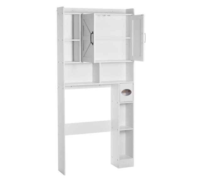 Baltas vonios spintelė virš tualeto10