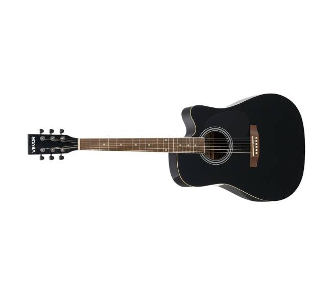 41 cm akustinė gitara su dėklu juoda9