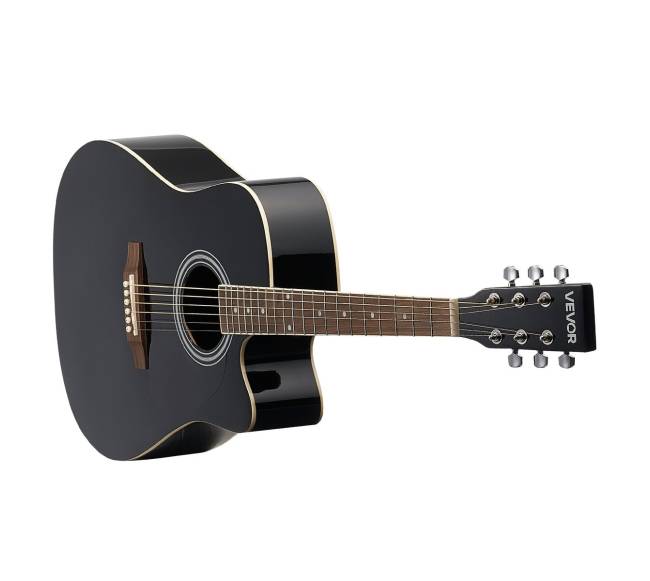 41 cm akustinė gitara su dėklu juoda10