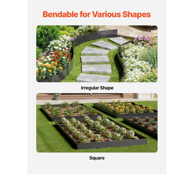 Plieniniai kraštovaizdžio kraštai, 3 vnt, 40 x 8 cm3