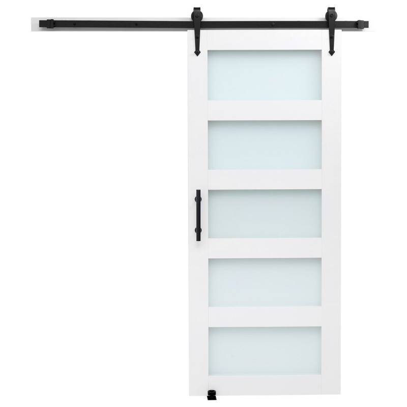 Stumdomos durys su rinkiniu matinėmis stiklo plokštėmis0