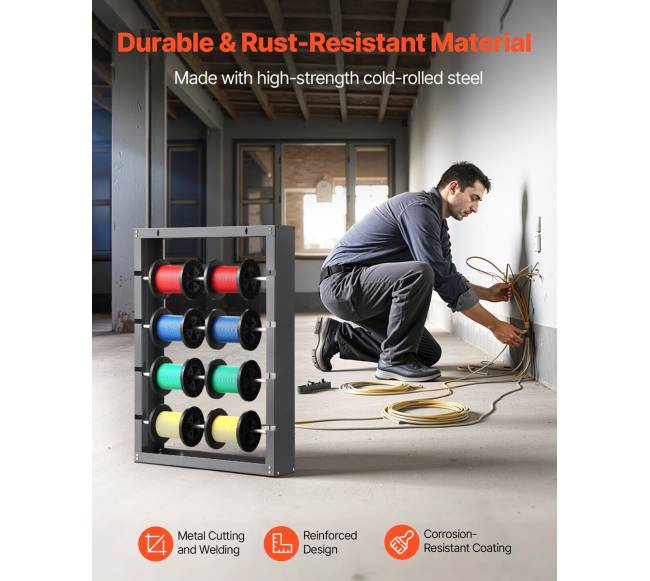 vielų ritės laikiklis su 4 reguliuojamomis strypais3