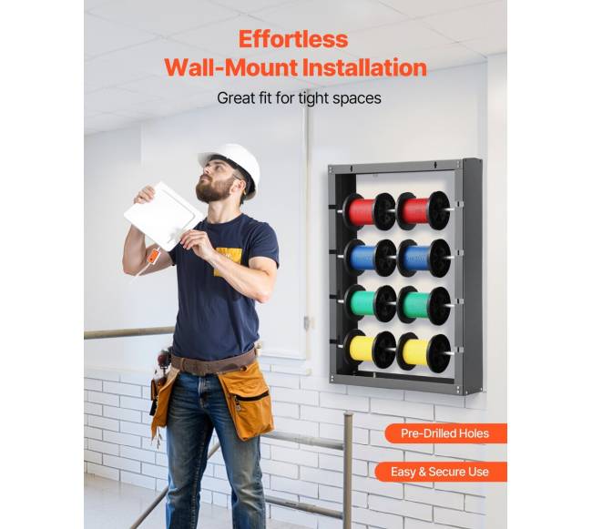 vielų ritės laikiklis su 4 reguliuojamomis strypais4