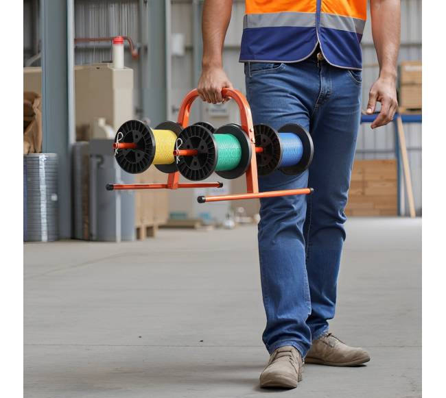 Rankinis laidų laikiklis iki 8 ritinių7