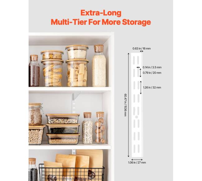 60 colių reguliuojama sieninė lentyna 5 vnt.1