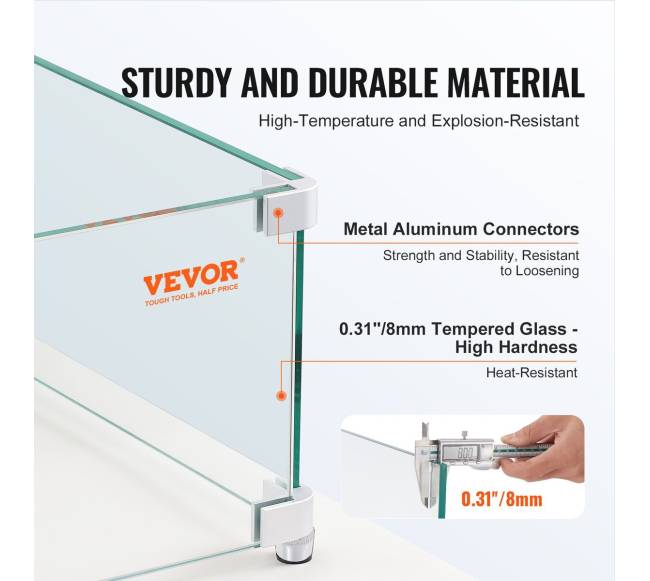 Aikštės formos dujinio laužo apsaugos stiklas2