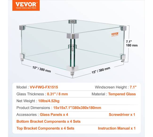 Aikštės formos dujinio laužo apsaugos stiklas6