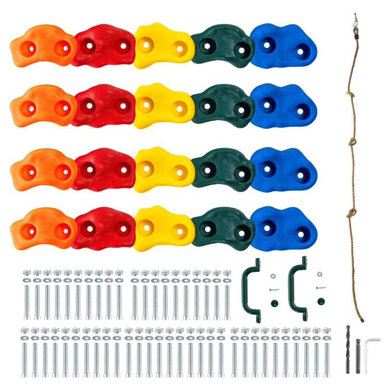 25 alpinistinės rankenos su virvėmis0