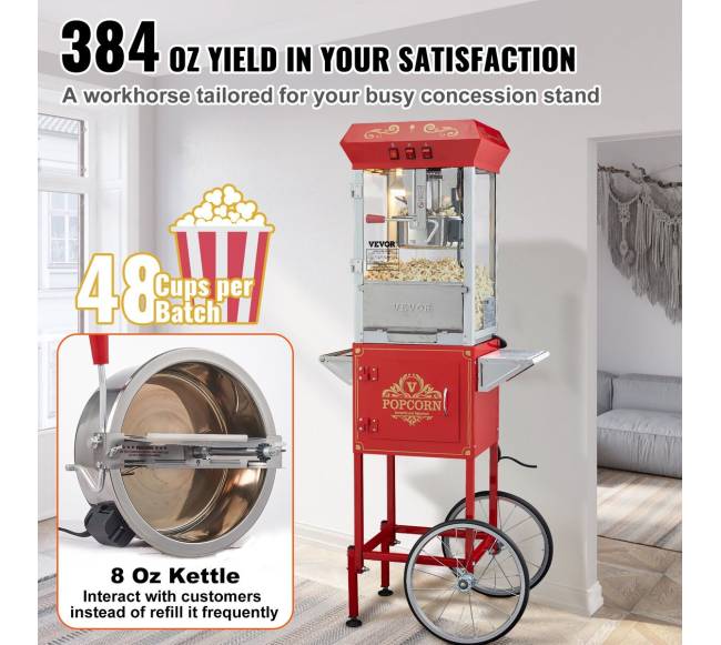 Spragėsių gaminimo aparatas su vežimėliu 850W2