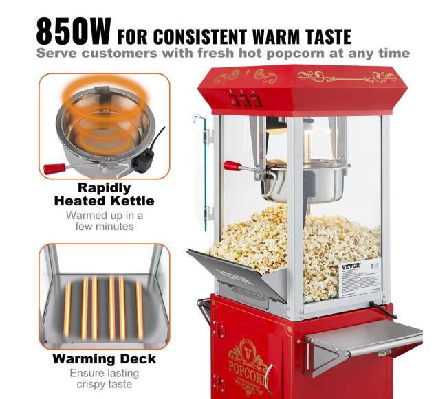 Spragėsių gaminimo aparatas su vežimėliu 850W3