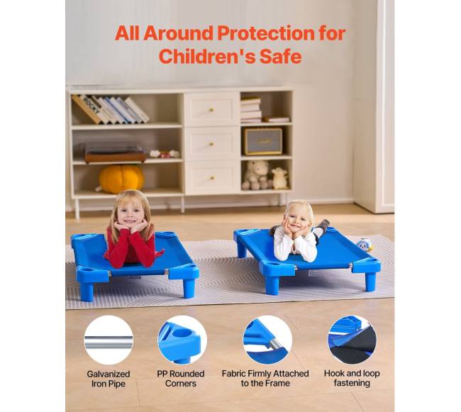 Sulankstomos vaikiškos lovelės, mėlynos, 6 vnt.2