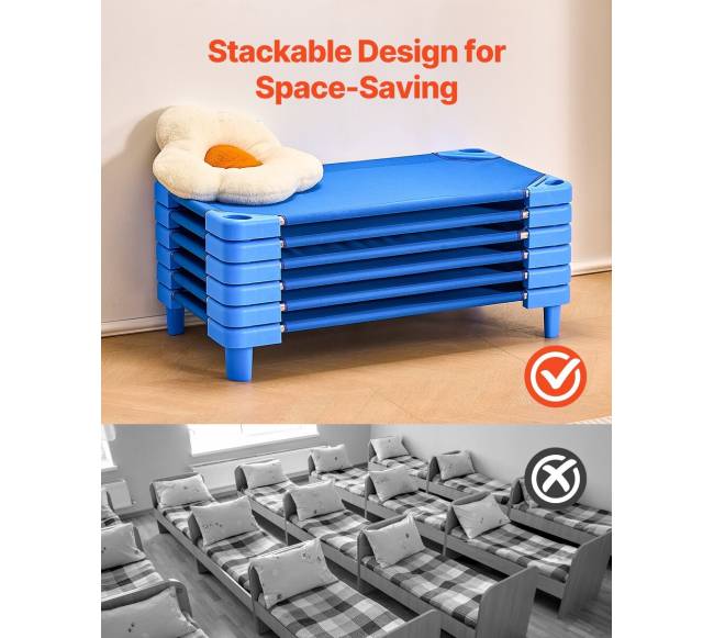 Sulankstomos vaikiškos lovelės, mėlynos, 6 vnt.4