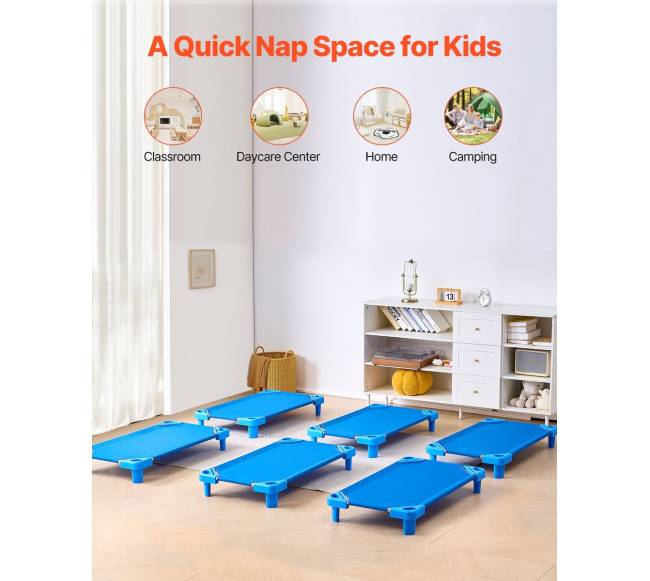 Sulankstomos vaikiškos lovelės, mėlynos, 6 vnt.5