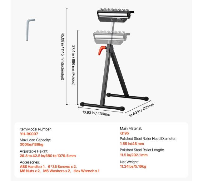 Reguliuojamo aukščio atrama su ritinėliais6