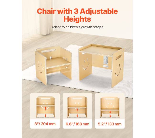 Montessori vaiko stalas su kėde ir lenta2