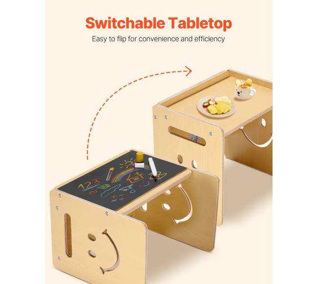 Montessori vaiko stalas su kėde ir lenta4