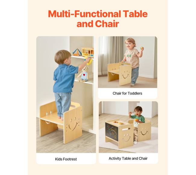 Montessori vaiko stalas su kėde ir lenta5