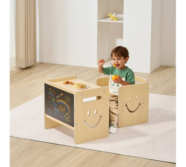 Montessori vaiko stalas su kėde ir lenta7