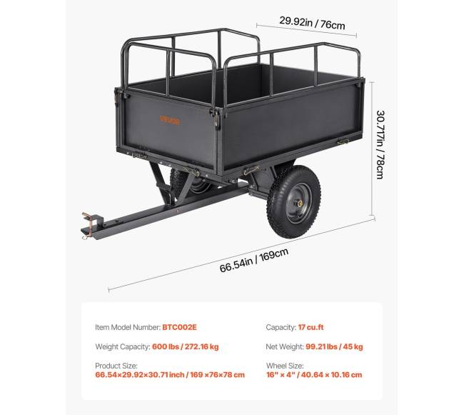 Plieninis vežimėlis ATVUTV 272 kg6