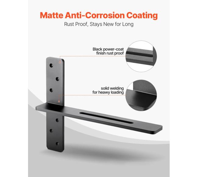 2 vnt. lentynų laikikliai 406,4 mm3