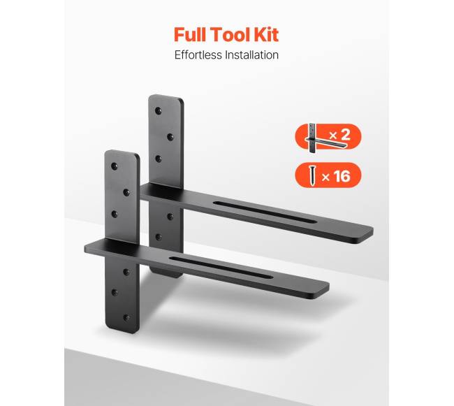 2 vnt. lentynų laikikliai 406,4 mm5