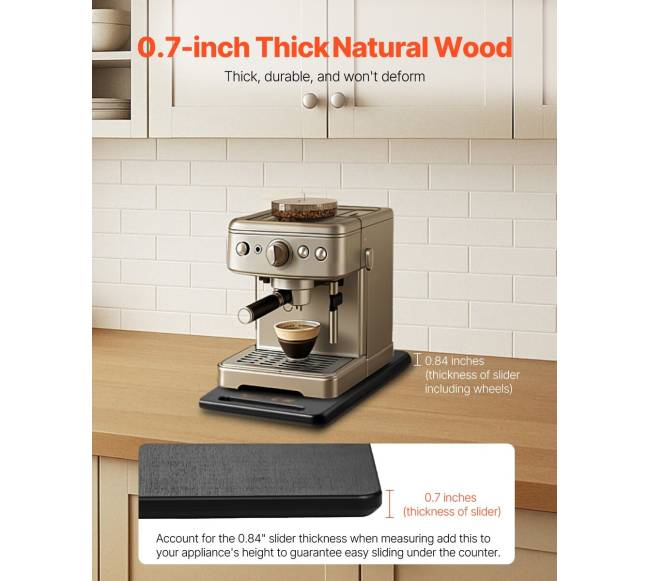 Kavos aparato slankiojamasis padėklas 36.8 x 19.1 cm3