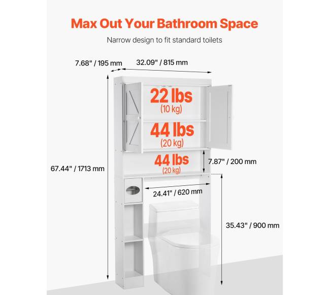 Vonios tualeto spintelė su lentyna1