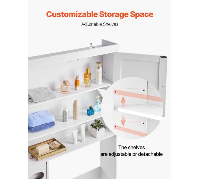 Vonios tualeto spintelė su lentyna2