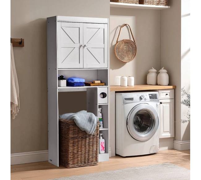 Vonios tualeto spintelė su lentyna7