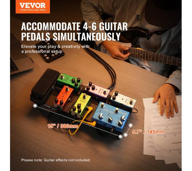 gitaros pedalų lenta, aliuminio 380 mm1