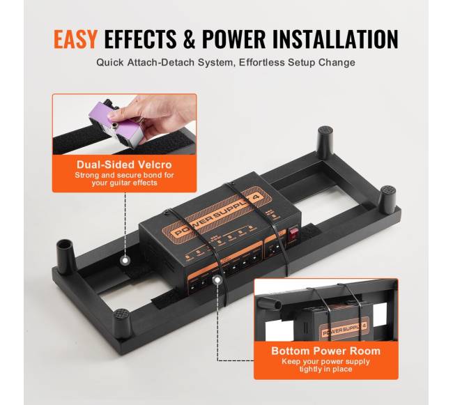 gitaros pedalų lenta, aliuminio 380 mm3