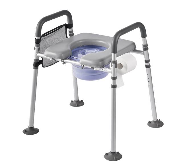 Tualeto kėdė 4-in-1 su pakeliamu aukščiu0