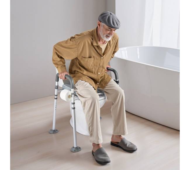 Tualeto kėdė 4-in-1 su pakeliamu aukščiu7