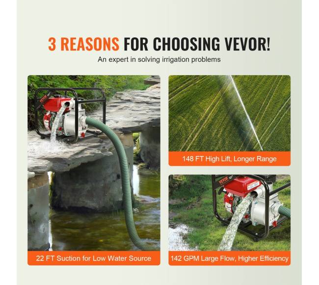 Benzininis vandens siurblys, 2" 7AG, 4-taktis2