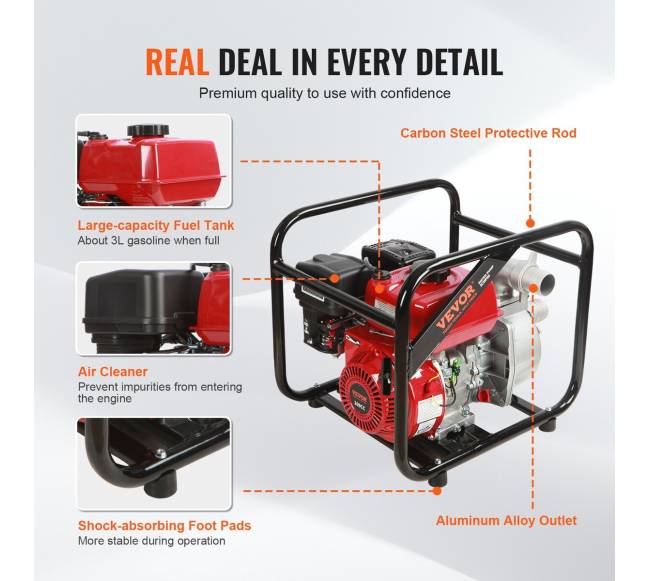 Benzininis vandens siurblys, 2" 7AG, 4-taktis4