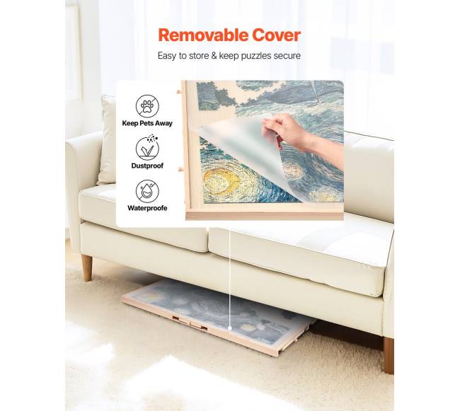 1500 dalių dėlionės lenta su stalčiais, 86x63cm4