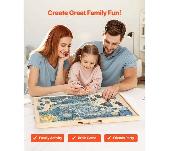 1500 dalių dėlionės lenta su stalčiais, 86x63cm5