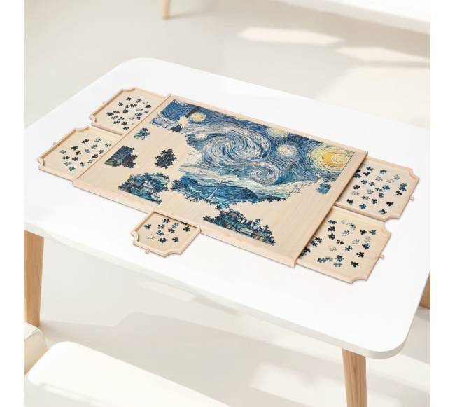 1500 dalių dėlionės lenta su stalčiais, 86x63cm7