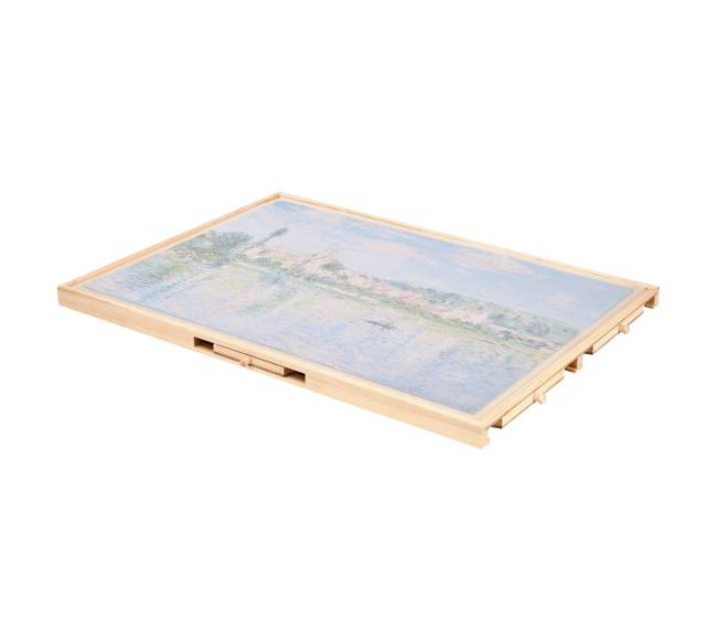 Medinė dėlionių lenta su stalčiais 1000 detalių10