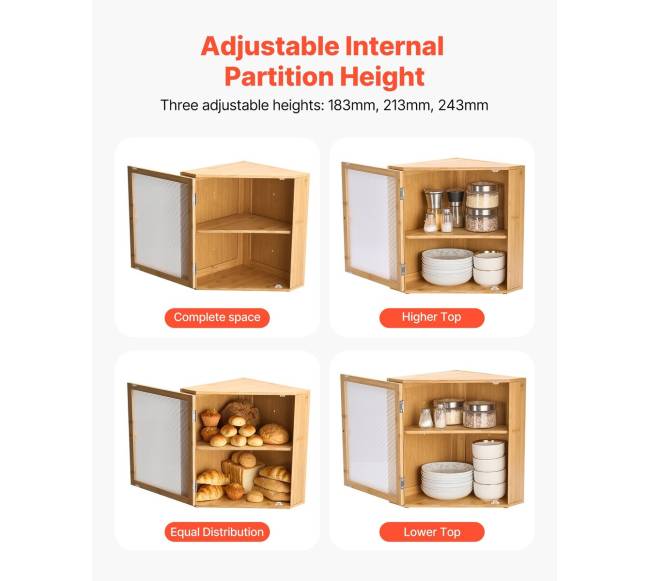 Kampinė bambuko duonos dėžutė virtuvei2