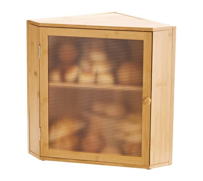 Kampinė bambuko duonos dėžutė virtuvei8