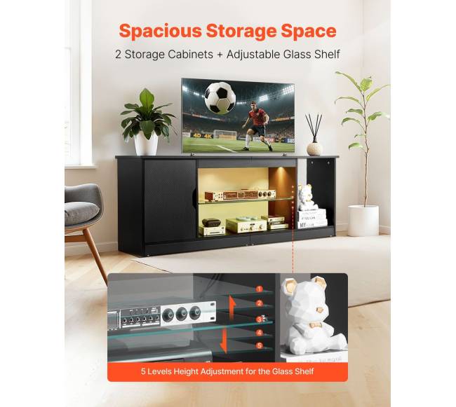 TV stovas iki 165 cm su stikline lentyna2