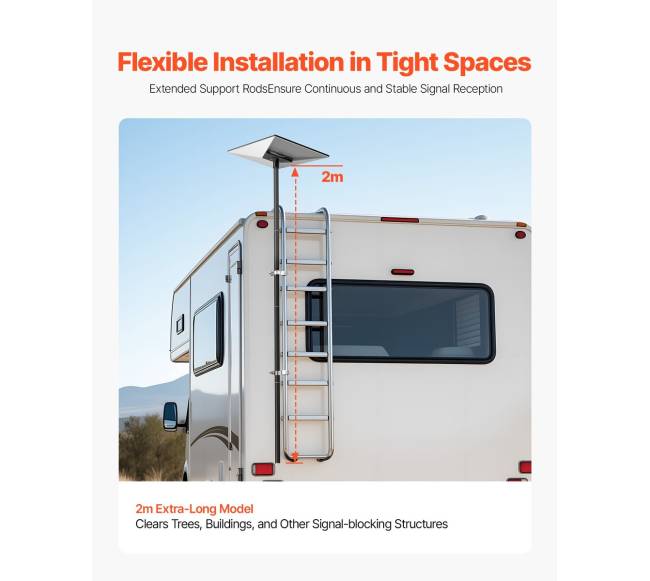 Starlink laikiklis RV kopėčioms reguliuojamas5