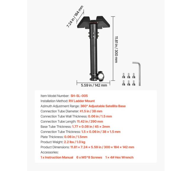Starlink kopetėlės laikiklis su 360 reguliavimu6