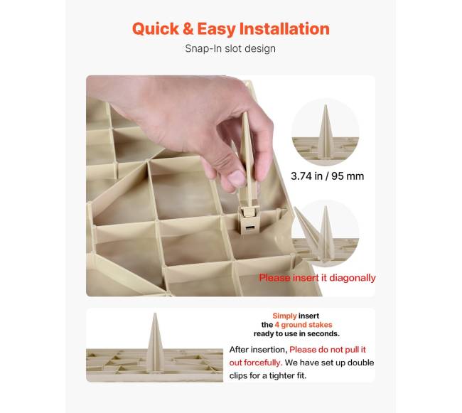 Dekoratyviniai sodo plytelės 4 vnt. 39.5 x 39.5 cm smėlio spalvos4