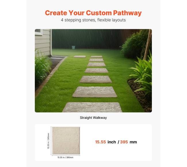 Dekoratyviniai sodo plytelės 4 vnt. 39.5 x 39.5 cm smėlio spalvos5